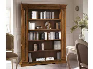 JOEL - Open solid wood bookcase by Guerra Vanni