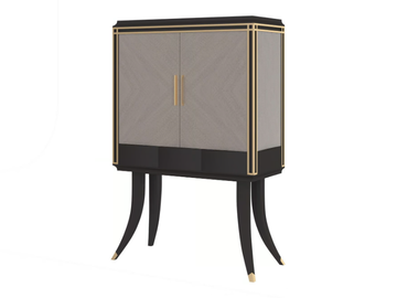 KARL - Wood veneer bar cabinet by Guerra Vanni