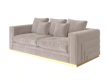 LABYRINTH - 2 seater velvet sofa by Guerra Vanni