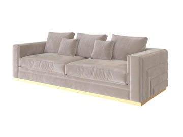 LABYRINTH - 3 seater velvet sofa by Guerra Vanni