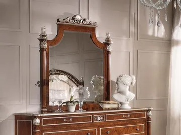 LUXURY - Rectangular framed wall-mounted solid wood mirror by Guerra Vanni