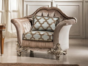 NOBLESSE - Tufted fabric armchair with armrests by Guerra Vanni