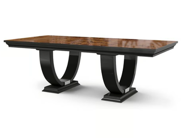 OSCAR - Rectangular wood veneer table by Guerra Vanni