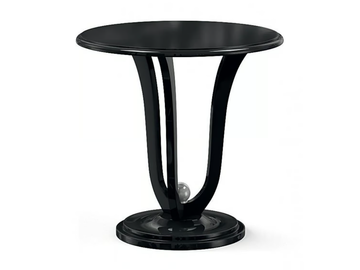 OSCAR - Round wooden high side table by Guerra Vanni
