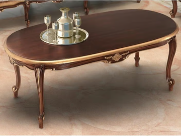 ROSE - Oval solid wood coffee table by Guerra Vanni