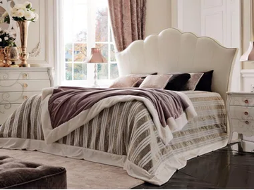 SOGNO - Fabric double bed with upholstered headboard by Guerra Vanni