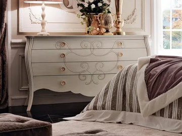 SOGNO - Solid wood chest of drawers with integrated handles by Guerra Vanni