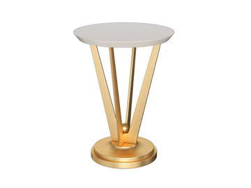 TROPEA - Round solid wood high side table by Guerra Vanni
