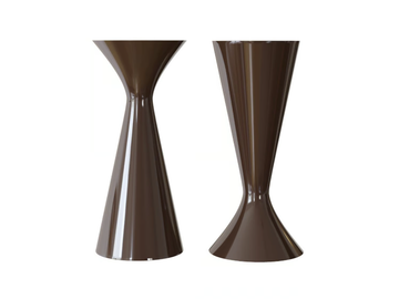 ULISSE - Round wooden high side table by Guerra Vanni