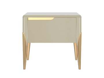 ZEFIRO GOLD - Rectangular wood veneer bedside table with drawers by Guerra Vanni
