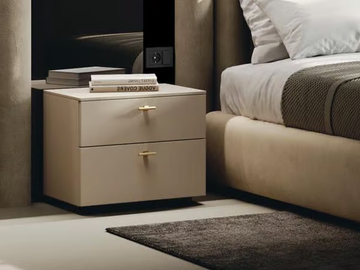 BIX - bilaminate bedside table with drawers by Guzzini & Fontana