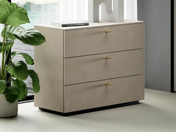 BIX - Bilaminate chest of drawers with integrated handles by Guzzini & Fontana