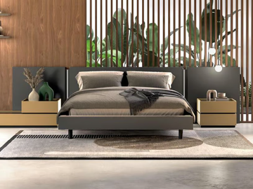 DIZZY - Bilaminate double bed by Guzzini & Fontana