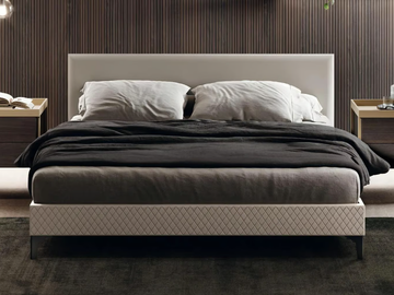 ELLINGTON DIAMOND - Eco-leather double bed by Guzzini & Fontana