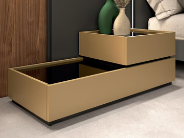 KOKO - bilaminate bedside table with drawers by Guzzini & Fontana
