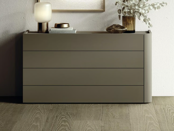 PAGE - Wood and glass chest of drawers by Guzzini & Fontana