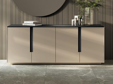 UP-STAGE - Bilaminate sideboard with doors by Guzzini & Fontana
