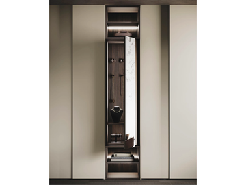 WAVE - Mirrored custom sectional wardrobe by Guzzini & Fontana