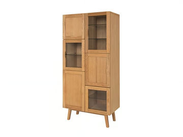 RAINBOW 665 - Oak highboard with doors by Hans K
