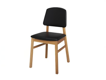 VERONA 655 - Oak chair with leather integrated cushion by Hans K