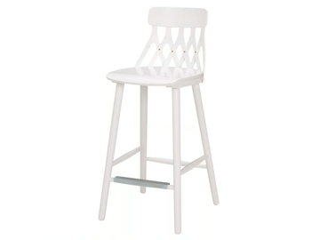 Y5 680WH - High birch stool with footrest by Hans K