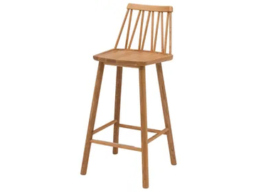 ZIGZAG 660 - Oak stool with footrest by Hans K