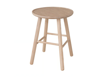 ZIGZAG 660BL - Ash stool with footrest by Hans K