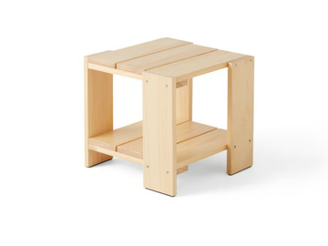 CRATE - Square pine garden side table by Hay