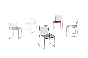 HEE - Stackable powder coated steel chair by Hay