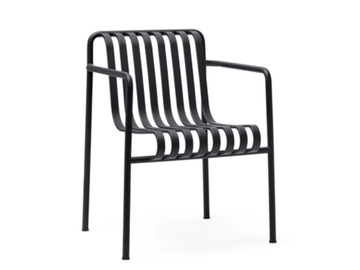 PALISSADE - Garden steel easy chair with armrests by Hay