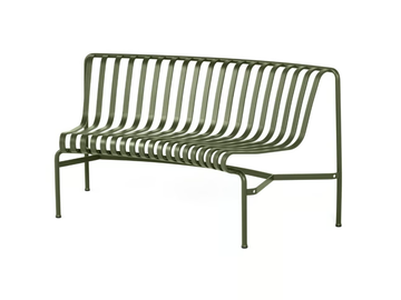 PALISSADE PARK DINING - Sectional powder coated steel garden bench with back by Hay
