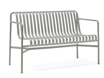 PALISSADE - Steel garden bench with armrests by Hay