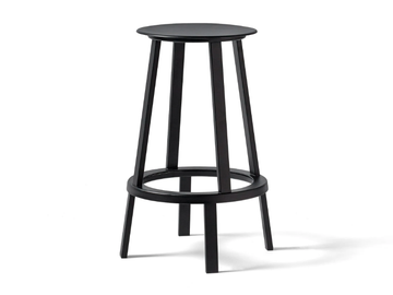 REVOLVER - Steel barstool by Hay