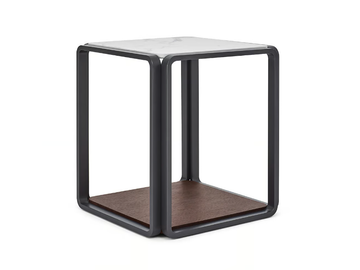 ANGLE - Square side table with storage space by HC28