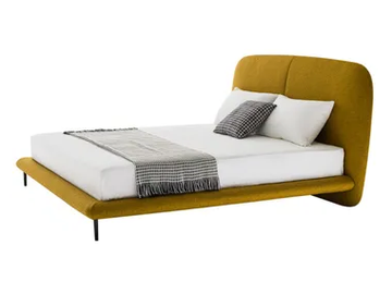FUGUE - Double bed with upholstered headboard by HC28