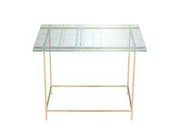 GRASSI - Rectangular glass side table by HC28