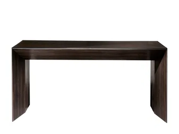 WIND - Rectangular wood veneer writing desk by HC28