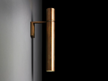 TUBULAR - LED brass wall lamp by Henge