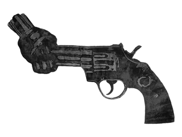 THE (HAND) KNOTTED GUN (CHARCOAL EDIT) - Handmade silk rug by HENZEL STUDIO