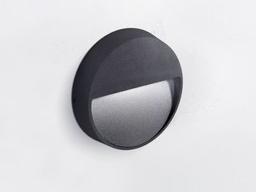 MILA S - LED wall-mounted outdoor powder coated aluminium steplight by HER