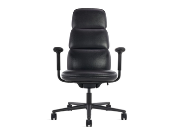 ASARI - Leather executive chair with armrests by Herman Miller