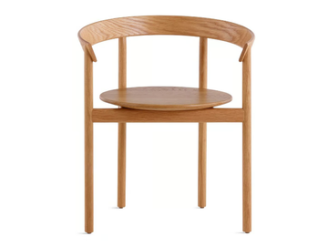 COMMA - Solid wood chair with armrests by Herman Miller