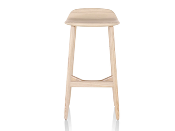 CROSSHATCH - High wooden barstool by Herman Miller