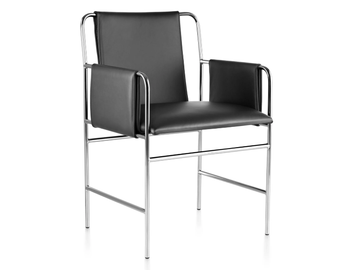 ENVELOPE - Leather chair with armrests by Herman Miller