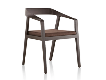FULL TWIST - Solid wood chair with armrests by Herman Miller