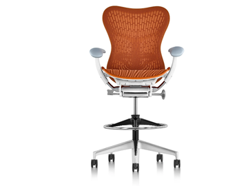 MIRRA 2 - Ergonomic swivel Butterfly fabric office stool by Herman Miller