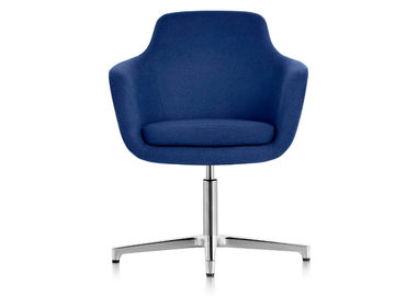 SAIBA - Swivel with 4-spoke base fabric chair with armrests by Herman Miller