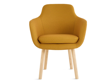 SAIBA - Upholstered fabric easy chair with armrests by Herman Miller