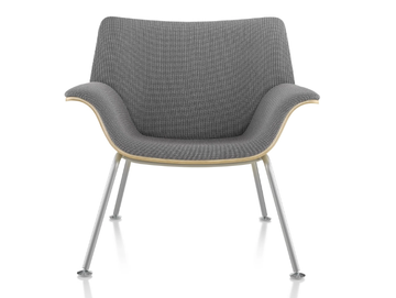 SWOOP - Upholstered fabric easy chair with armrests by Herman Miller