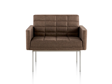 TUXEDO - Fabric armchair with armrests by Herman Miller